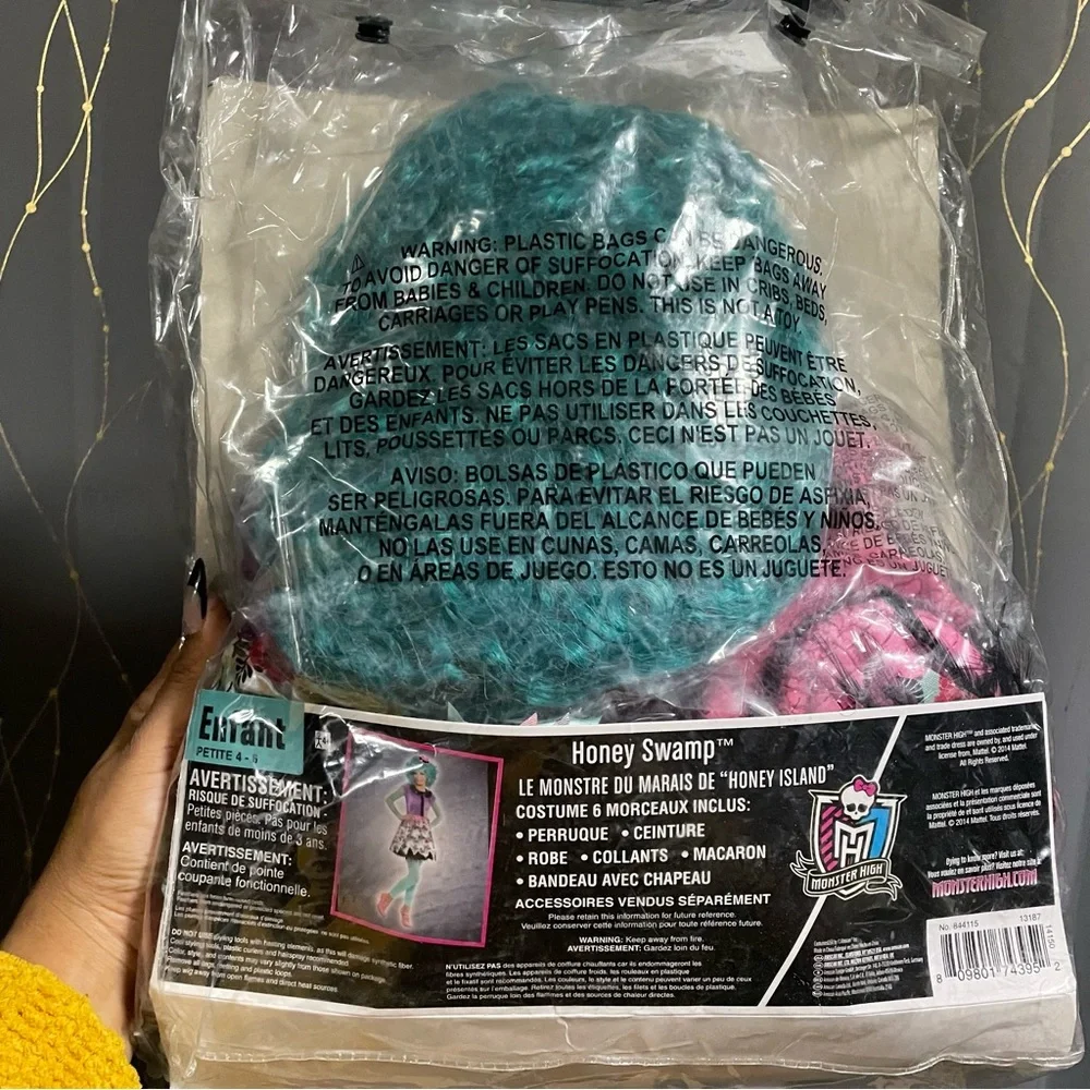 Monster High Honey Swamp Costume- Small 4-6